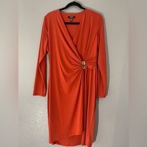 Chaps-Size12- orange 3/4 sleeve dress